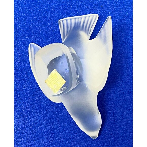 Estate Lalique Frosted Crystal Bird Paperweight! - Damaged! 121 - Picture 7 of 12